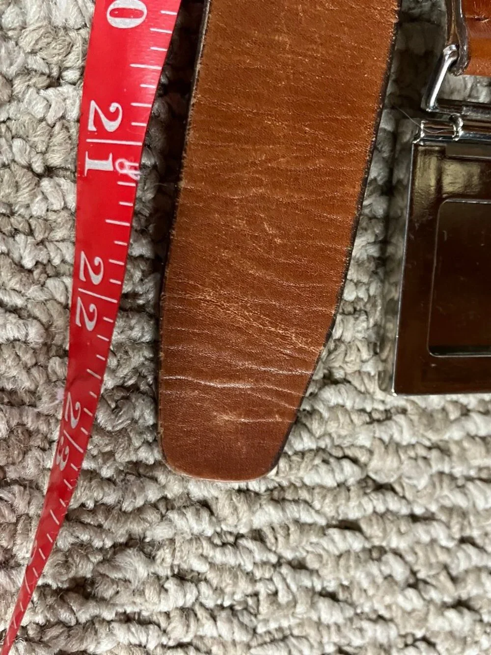 Trafalgar LTD Belt French Box Calf Leather Brown Handmade USA 40 Rachet